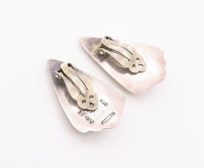 925 Sterling Silver Vintage Earrings LOS BALLESTEROS Seashell Clip  EG14256