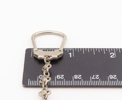 925 Sterling Silver Vintage Keychain ISRAEL Red Gemstone Celestial Star  TR4133