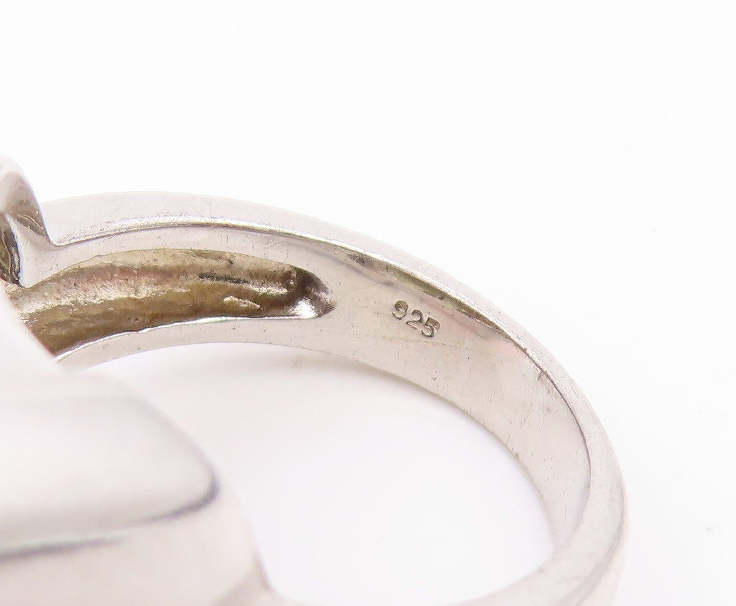 925 Sterling Silver Vintage Ring Faceted Smoky Quartz Solitaire  Sz 6  RG33980