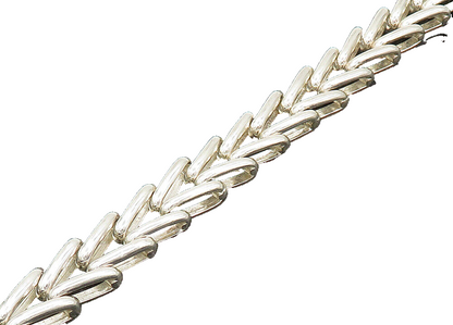 925 Sterling Silver  Vintage Shiny Arrow Hinge Link Chain Bracelet  BT8190
