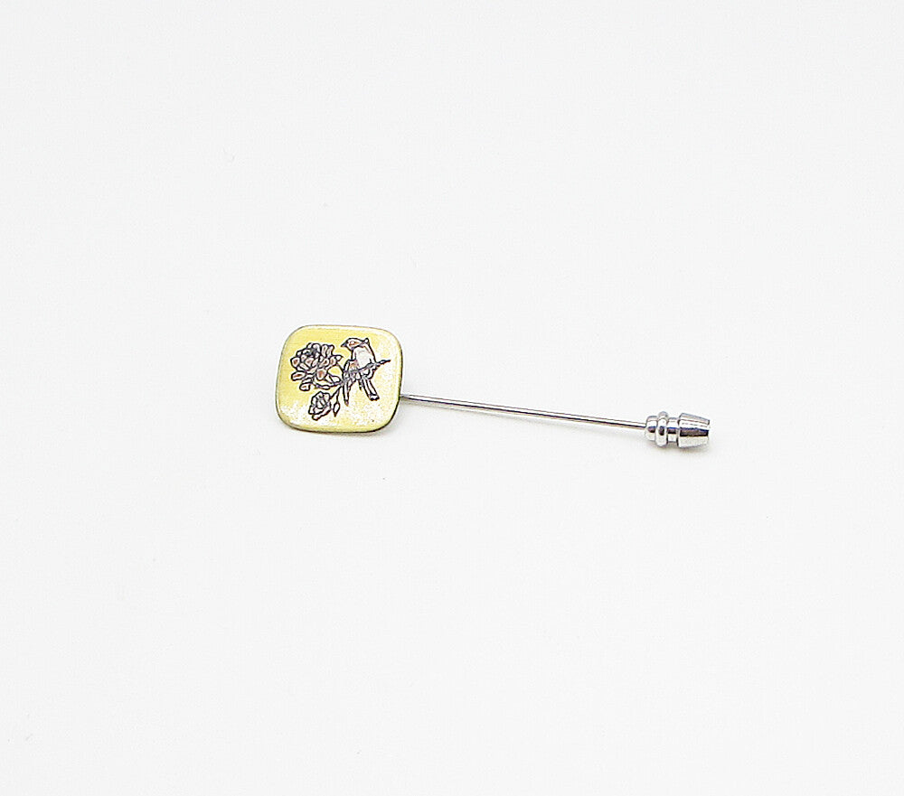 REED & BARTON 925 Sterling Silver  Vintage Enamel Art Pin  TR1027