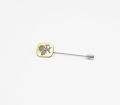 REED & BARTON 925 Sterling Silver  Vintage Enamel Art Pin  TR1027