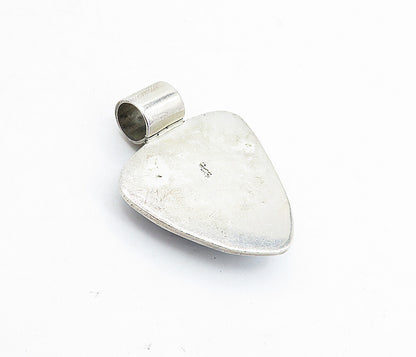 925 Sterling Silver  Vintage Striped Jasper Triangle Slide Pendant  PT3352