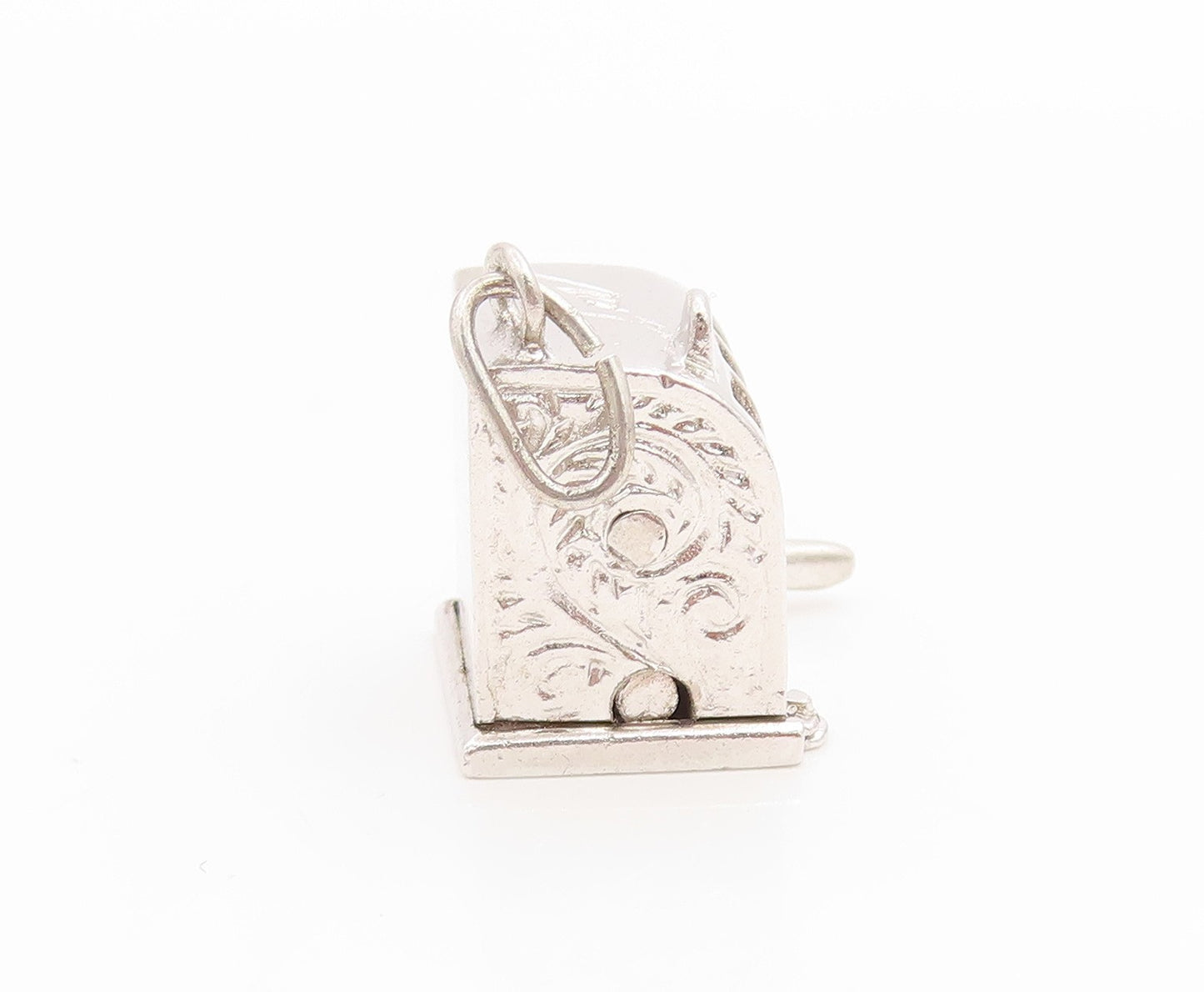 925 Sterling Silver Vintage Pendant Slot Machine With Fruit Details  PT26154