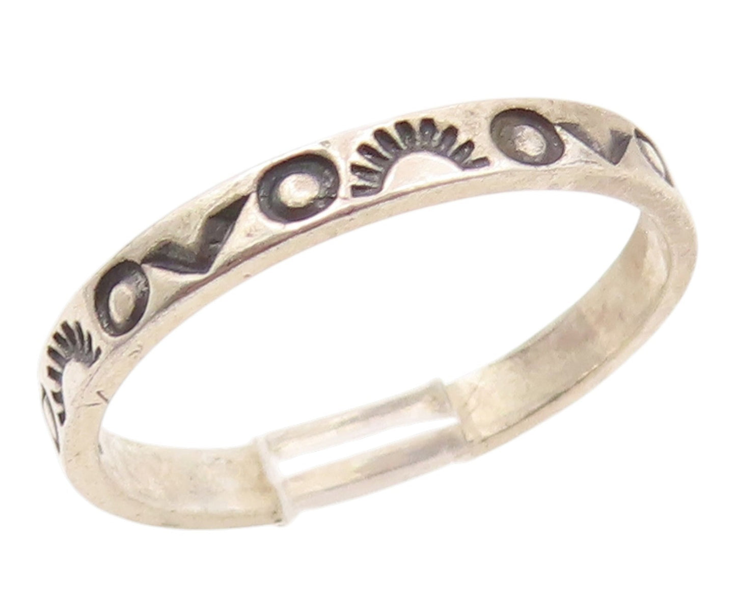 925 Sterling Silver Vintage Ring CAROLYN POLLACK Etched Pattern  Sz 7  RG35798