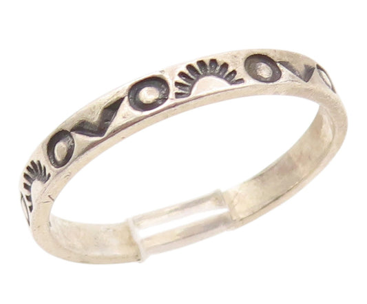 925 Sterling Silver Vintage Ring CAROLYN POLLACK Etched Pattern  Sz 7  RG35798