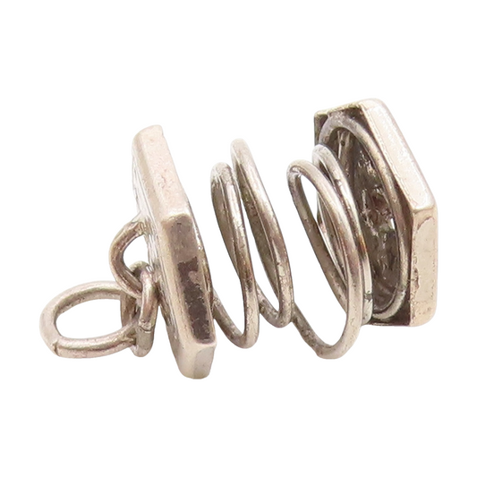 925 Sterling Silver Vintage Petite Wire Twist Design Pendant  PT15996