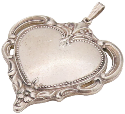 TOWLE 925 Sterling Silver  Vintage 1976 Floral Swirl Love Heat Pendant PT22177