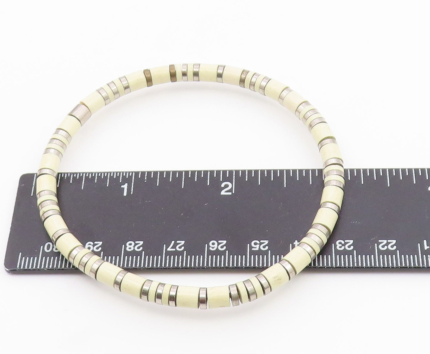 925 Sterling Silver  Vintage Shiny Patterned Round Bangle Bracelet  BT8961