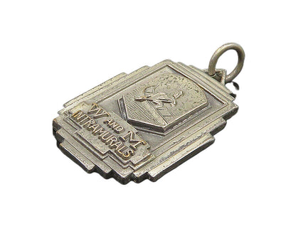 925 Sterling Silver  Vintage Antique Intramural Sports Drop Pendant  PT14960