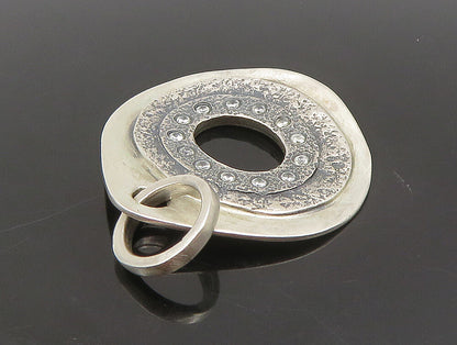 SILPADA 925 Sterling Silver  Vintage White Topaz Open Circle Pendant  PT19773