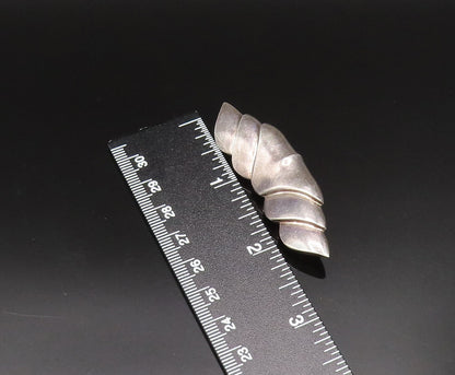 CHARLES KRYPELL 925 Silver  Vintage Scalloped Abstract Brooch Pin  BP9653