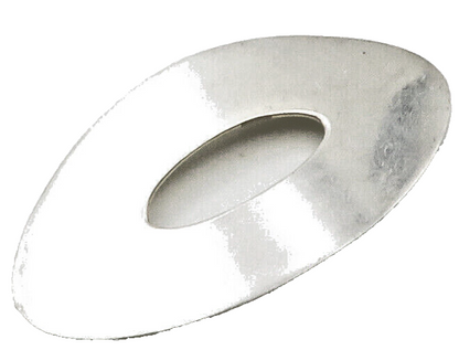 DESIGNER 925 Sterling Silver  Vintage Shiny Smooth Oval Brooch Pin  BP6087
