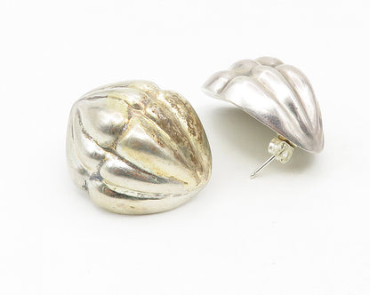JONDELL MEXICO 925 Sterling Silver  Vintage Fluted Dome Drop Earrings  EG5566