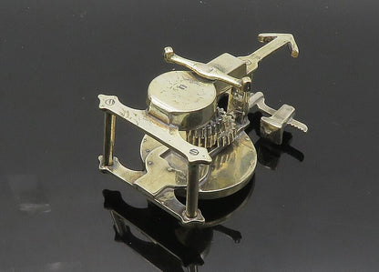 925 Sterling Silver  Vintage Heavy Mechanical Desktop Clock (SPINS)  TR2752