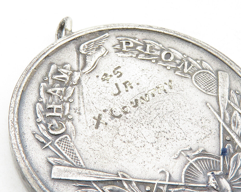 925 Sterling Silver  Vintage Antique US Amateur Athletic Union Pendant  PT7805