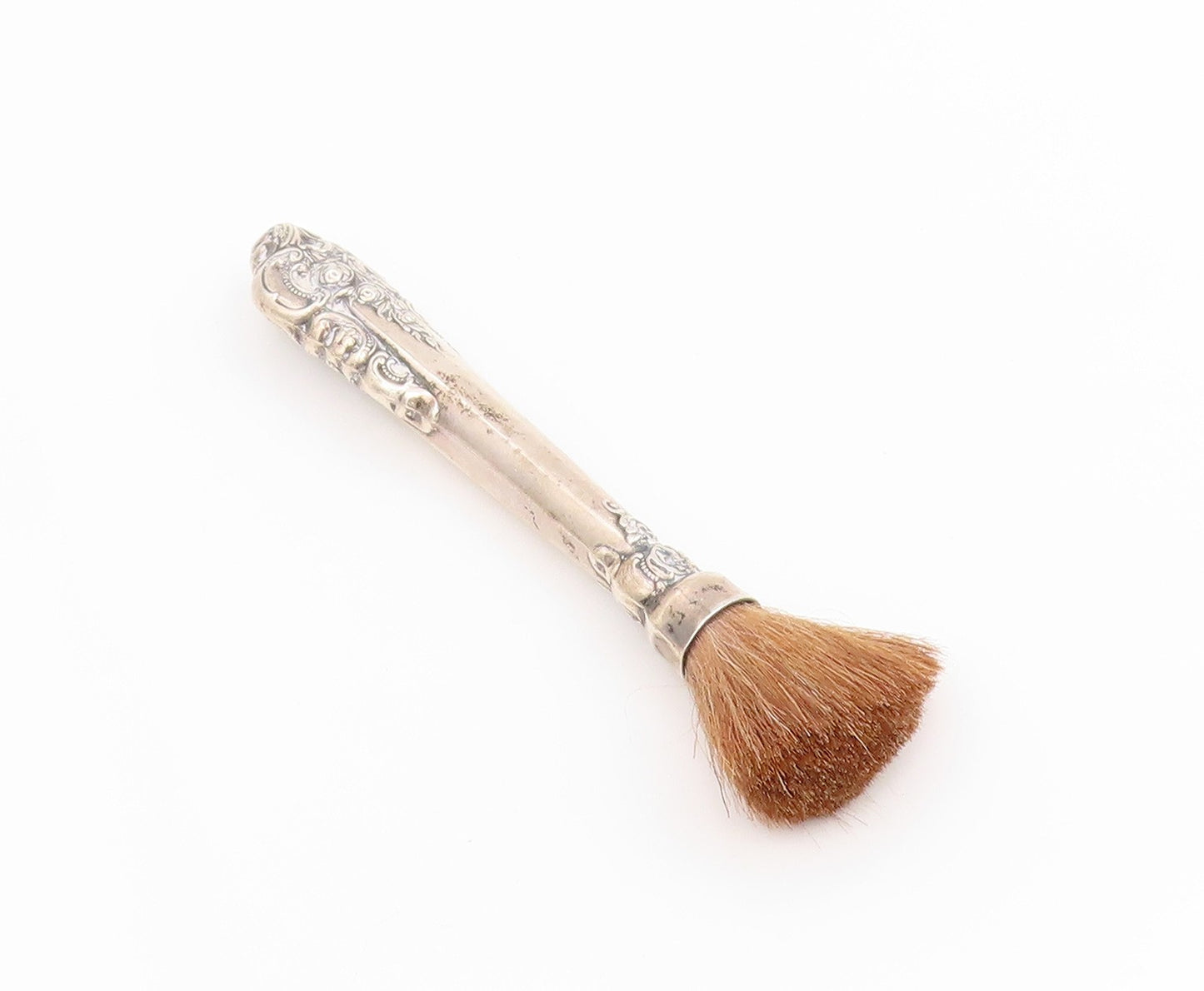 925 Sterling Silver Vintage Cosmetic Brush With Natural Bristles  TR4171