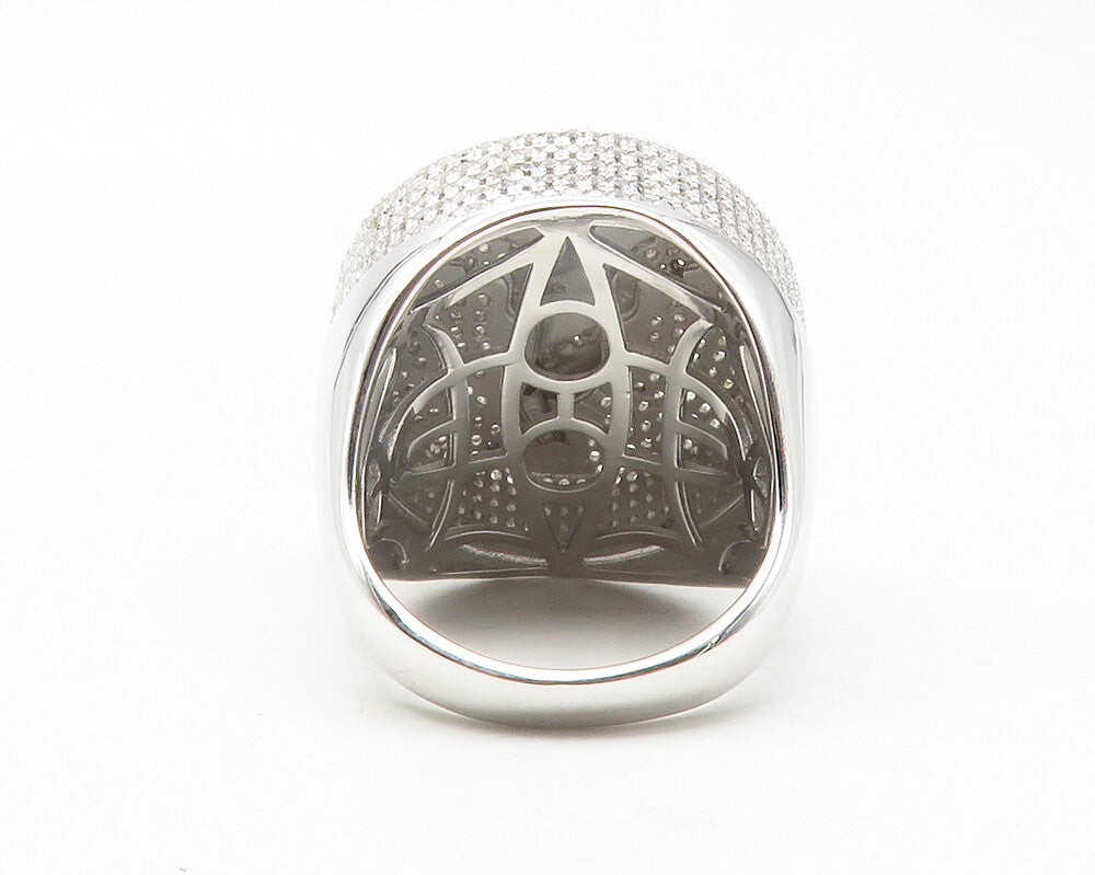 925 Sterling Silver  Cubic Zirconia Praying Angel Cocktail Ring Sz 10  RG11919