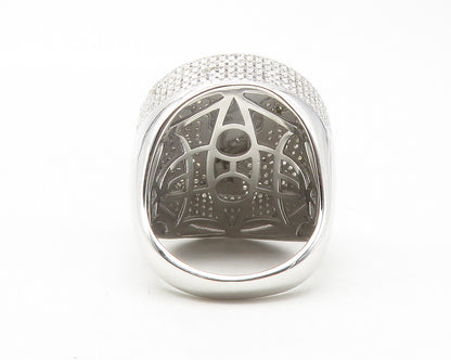 925 Sterling Silver  Cubic Zirconia Praying Angel Cocktail Ring Sz 10  RG11919