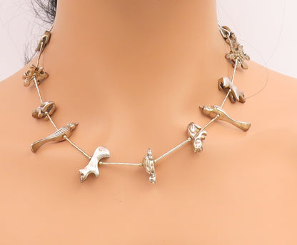 925 Sterling Silver Vintage Necklace NAVAJO ZUNI Animal Fetish Chain  NE4878
