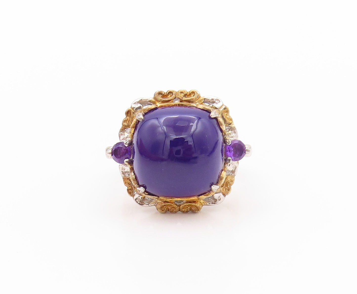 925 Sterling Silver Vintage Ring MICHAEL VALITUTTI Genuine Gemstone Sz 5 RG32310
