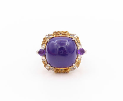 925 Sterling Silver Vintage Ring MICHAEL VALITUTTI Genuine Gemstone Sz 5 RG32310