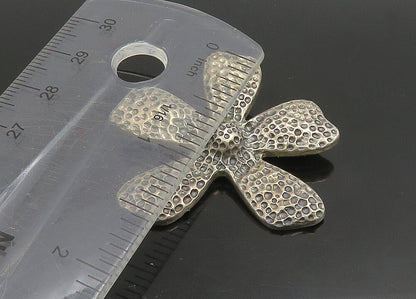 SILPADA 925 Silver  Vintage Dark Tone Hammered Flower Motif Pendant  PT19143