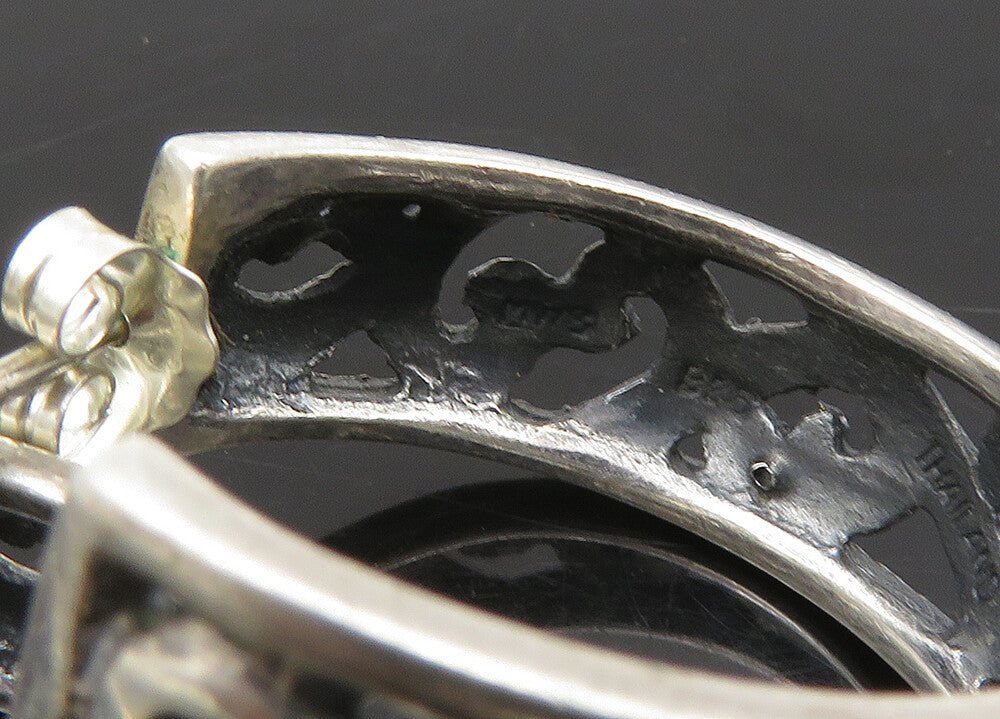 925 Sterling Silver  Vintage Shiny Swirl Vine JHoop Earrings  EG11340