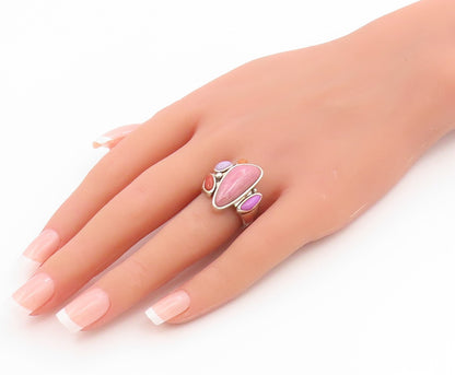 925 Sterling Silver Vintage Ring WHITNEY KELLY Gemstone Band  Sz 7  RG36059