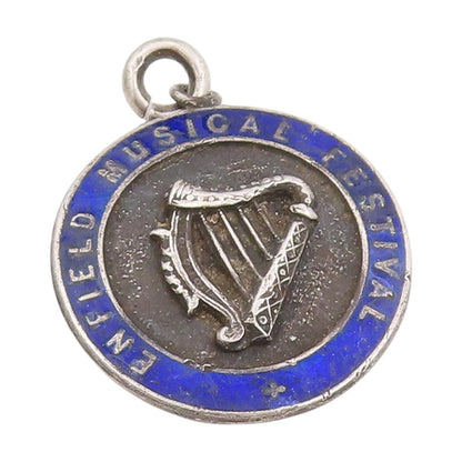 925 Sterling Silver Vintage Pendant ENGLAND 1931 Antique Music Festival  PT25208