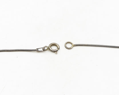 925 Sterling Silver & 14K GOLD Vintage Petite Pearls Two Tone Necklace  NE3219