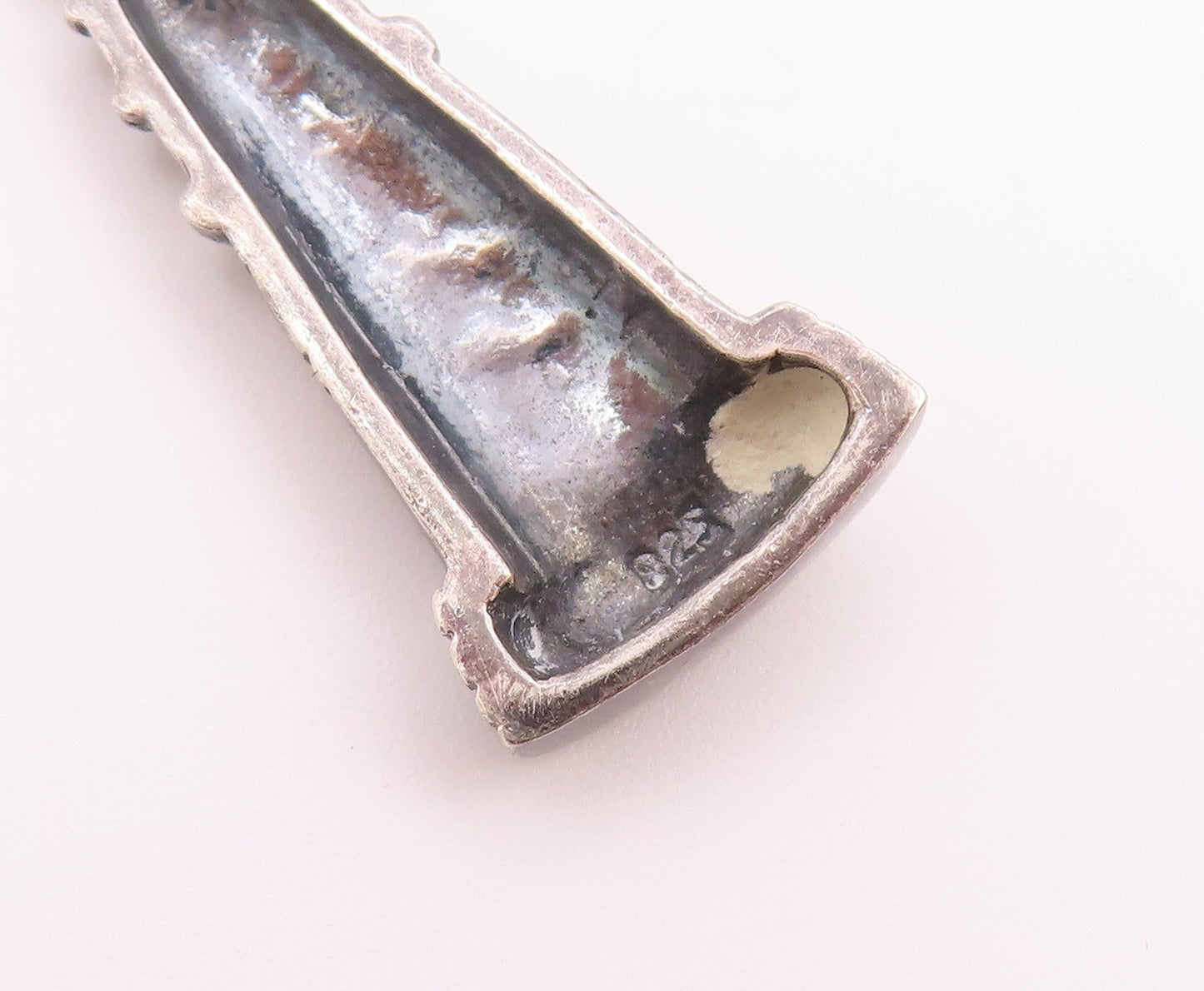 925 Sterling Silver  Vintage Shiny Lighthouse Motif Drop Pendant  PT14929