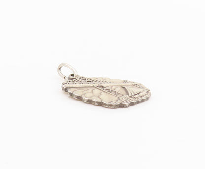 925 Sterling Silver Vintage Pendant Chesapeake Bay City Bridge Charm  PT25180