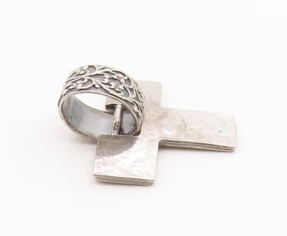 925 Sterling Silver Vintage Pendant SILPADA Hammered Scrollwork Cross  PT26286
