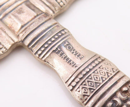 TOWLE 925 Silver  Vintage Detailed Religious Cross Ornate Pendant  PT20858