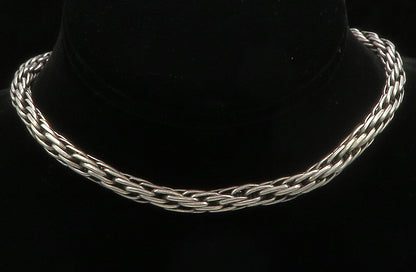 925 Sterling Silver  Vintage Rope Twist Swirl Detail Chain Necklace  NE2229
