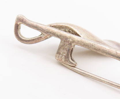 925 Sterling Silver Vintage Brooch Pin Cutout Golf Finishing Pot Hole  BP11093