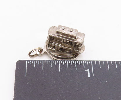 925 Sterling Silver  Vintage San Francisco Trolley Cable Car Pendant  PT18233