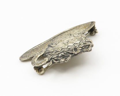 MEINK 925 Sterling Silver  Vintage Cup Of Cherries Oxidized Brooch Pin  BP5367