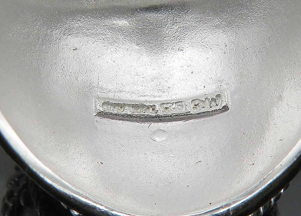 925 Sterling Silver  Vintage Shiny Twist Patterned Band Ring Sz 8  RG21562