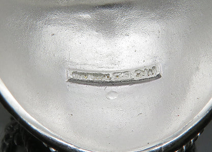 925 Sterling Silver  Vintage Shiny Twist Patterned Band Ring Sz 8  RG21562