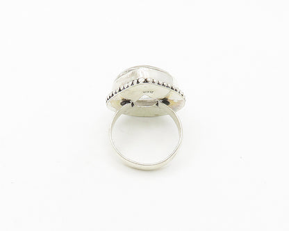 925 Sterling Silver  Vintage Quartz Love Heart Cocktail Ring Sz 10.5  RG19697