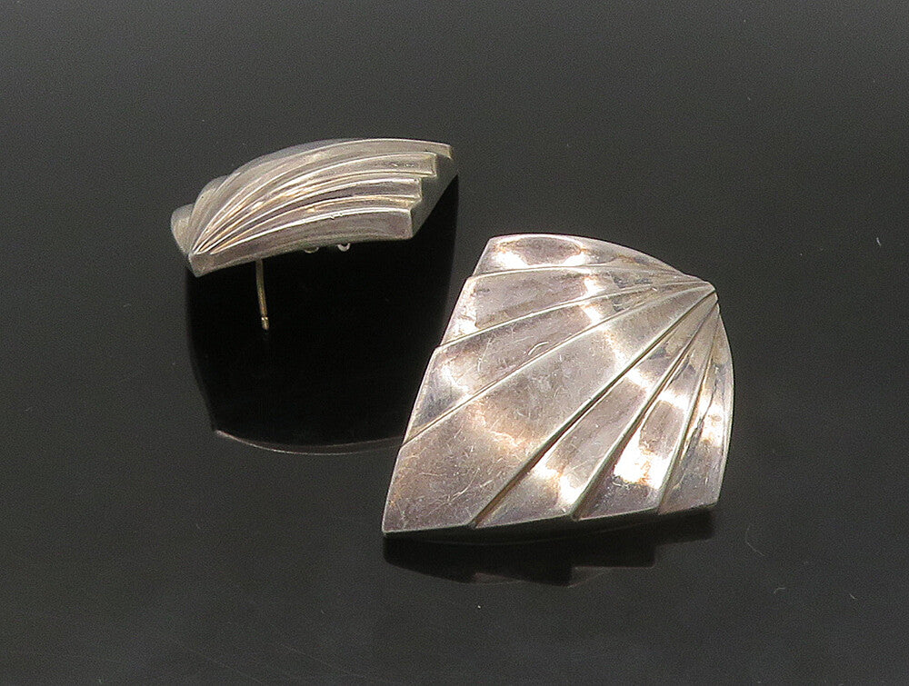 CHARLES KRYPELL 925 Silver & 14K GOLD  Vintage Modernist Drop Earrings EG11463