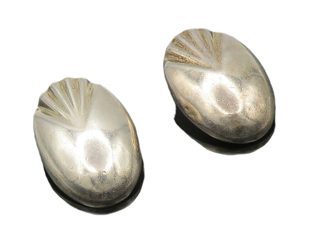 LOS BALLESTEROS 925 Silver  Vintage Modernist Non Pierce Drop Earrings  EG8063