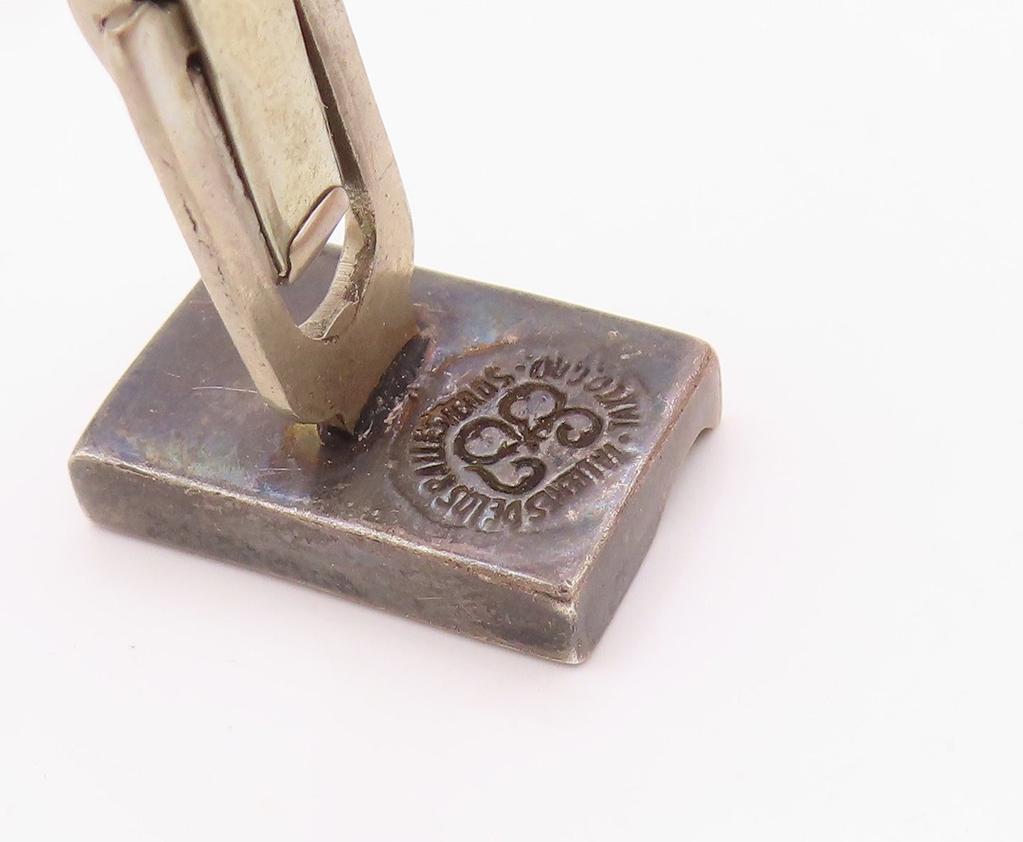 LOS BALLESTEROS MEXICO 925 Silver  Vintage Inlaid Turquoise Cufflinks  TR2777