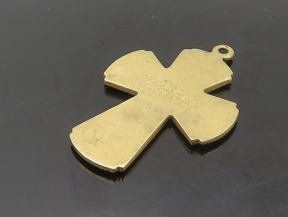 ALEX AND ANI 925 Sterling Silver  Vintage Religious Cross Pendant  PT19846