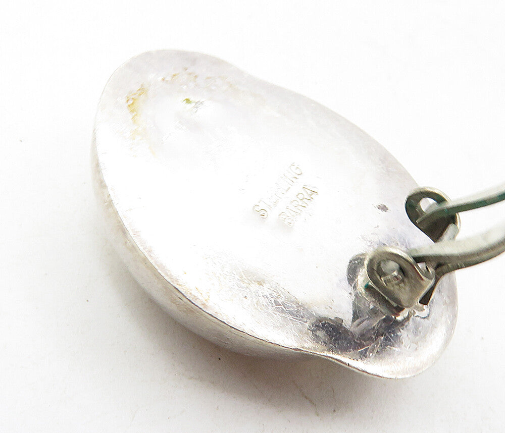 BARRA 925 Sterling Silver  Vintage Shiny Smooth Non Pierce Earrings  EG4813