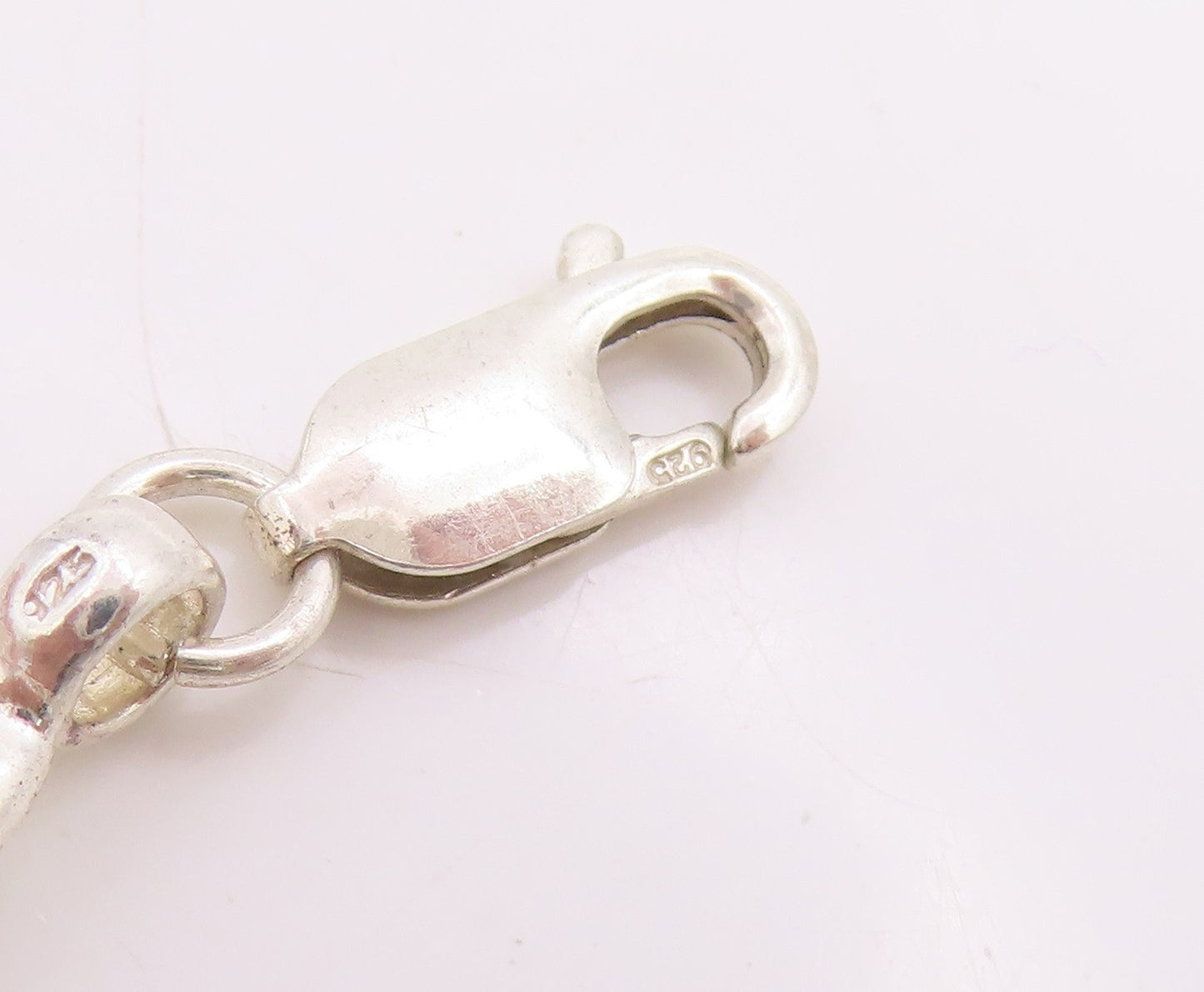 925 Sterling Silver Vintage Bracelet Modernist Chain With Conch Shell  BT11721