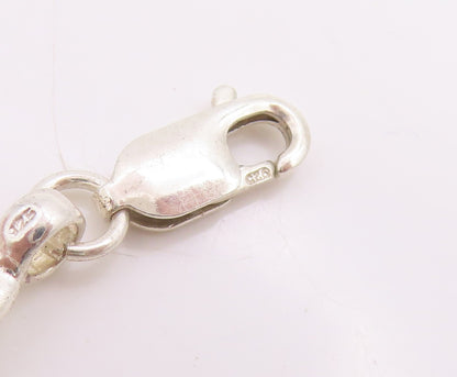 925 Sterling Silver Vintage Bracelet Modernist Chain With Conch Shell  BT11721