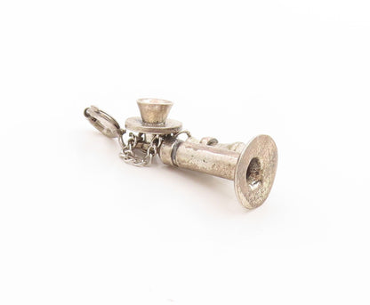 925 Sterling Silver Vintage Pendant Antique Candlestick Telephone Charm  PT25024